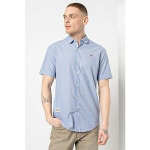 Camasa slim fit cu maneci scurte Ging - Albastru deschis imagine