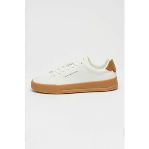 Pantofi sport Court din piele cu logo - Caramel/Alb murdar imagine