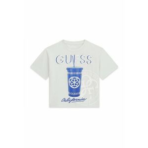 Tricou cu aplicatii de strasuri - Alb/Albastru imagine