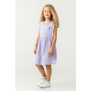 Rochie cu broderie logo discreta Muslin - Lila imagine