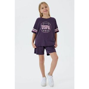 Trening din bumbac cu logo - Alb/Lila/Violet pruna imagine