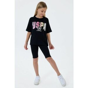 Trening cu imprimeu logo - Negru/Roz pastel imagine
