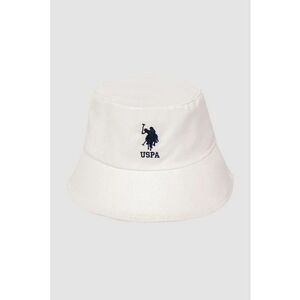 Palarie bucket cu logo - Alb fildes/Bleumarin imagine
