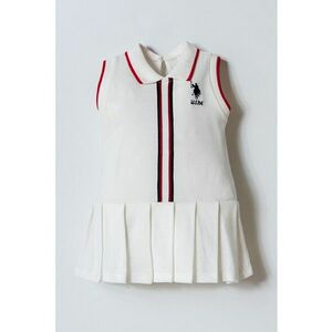 Rochie scurta din bumbac cu logo - Rosu/Alb/Albastru ultramarin imagine