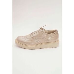 Pantofi eleganti, bej, din piele naturala imagine