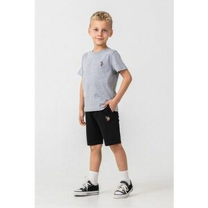 Trening scurt cu aplicatie logo discreta - Negru/Gri melange imagine