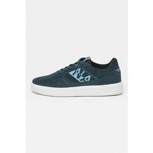 Pantofi sport de piele intoarsa cu detalii perforate - Bleumarin imagine