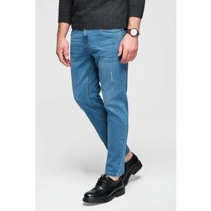 Blugi regular fit cu detalii deteriorate imagine