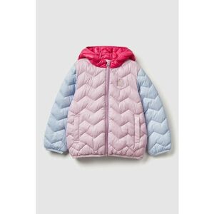 Geaca cu gluga si vatelina - Albastru pastel/Roz zmeuriu/Roz pastel imagine