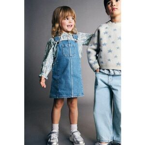 Bluza din bumbac cu model - Alb/Albastru deschis imagine