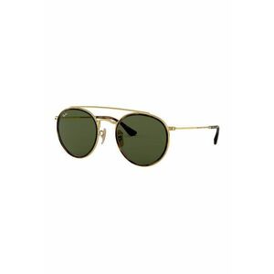 Ochelari de soare rotunzi unisex cu lentile oglinda - Auriu/Maro imagine