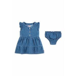 Rochie din denim cu chiloti - Albastru melange imagine