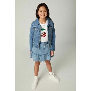 Jacheta-camasa din denim cu buzunare Trucker - Denim Blue imagine
