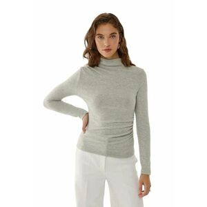 dama - bluza cu volane - gri - Gri imagine