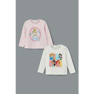 Set de bluze cu imprimeu - 2 piese - Alb/Roz pastel imagine