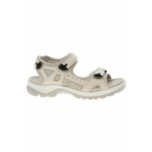 Sandale dama casual cu platforma Offroad - Piele naturala/Material textil - Bej imagine