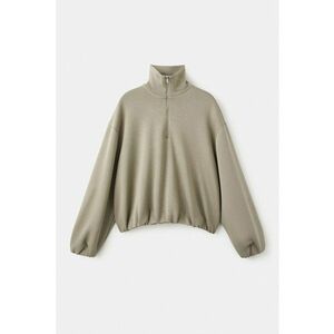 Bluza de trening cu fermoar scurt - Grej imagine
