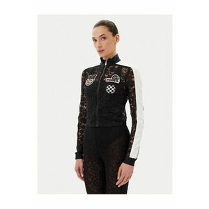 Cardigan dama negru - maro - material tricotat imagine