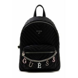 Rucsac matlasat de piele ecologica cu lant decorativ - Negru imagine