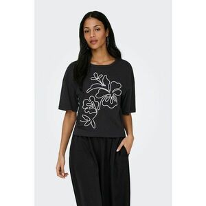 Tricou din amestec de bumbac cu maneci cazute imagine