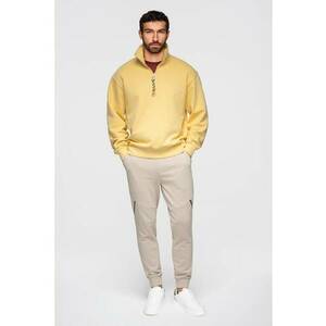 Pantaloni conici cu snur - Bej inchis imagine