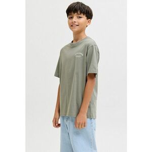 Tricou de bumbac cu imprimeu pe spate - Alb/Grej imagine