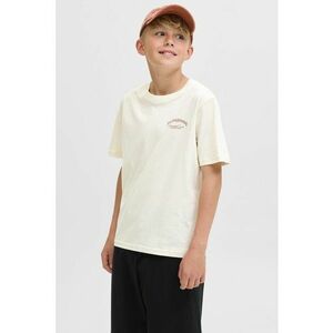Tricou de bumbac cu imprimeu pe spate - Coral/Alb murdar imagine