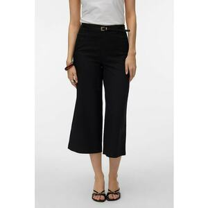 Pantaloni culotte capri cu croiala ampla - Negru imagine