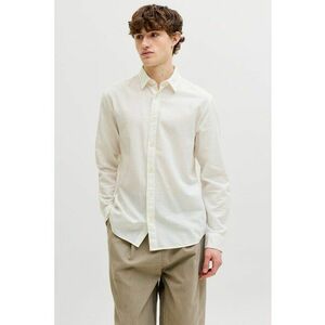 Camasa regular-fit din amestec de in - Alb fildes imagine