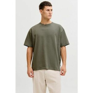Tricou regular-fit cu decolteu la baza gatului - Verde sparanghel imagine