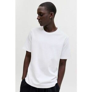 Tricou regular-fit cu decolteu la baza gatului - Alb optic imagine