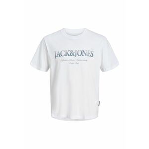 Tricou din bumbac cu imprimeu logo - Albastru inchis/Alb optic imagine
