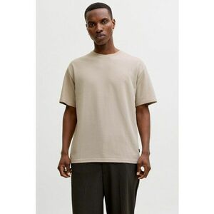 Tricou regular-fit cu decolteu la baza gatului - Bej deschis imagine