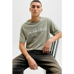 Tricou din bumbac cu logo - Alb/Grej imagine