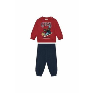 Compleu Pulover si Pantaloni - rosu/bleumarin - textil imagine