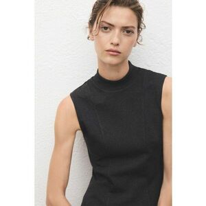 Rochie midi fara maneci - Gri antracit imagine