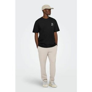 Tricou din bumbac organic cu imprimeu grafic - Alb/Negru imagine