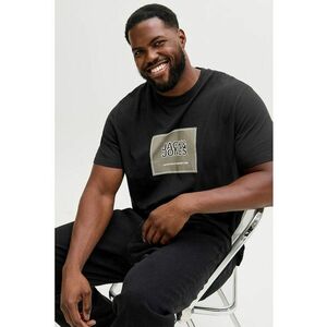 Tricou din bumbac organic cu imprimeu logo pe piept - Alb/Negru/Grej imagine