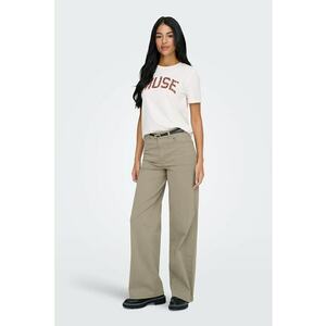 Pantaloni cu croiala ampla si design 5 buzunare - Grej imagine