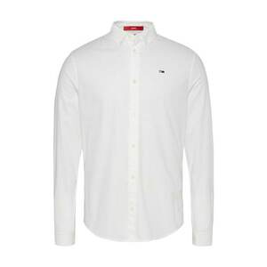 Camasa slim fit din amestec de bumbac organic - Alb imagine