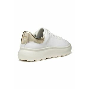 Pantofi sport de piele cu talpa masiva - Alb/Auriu imagine