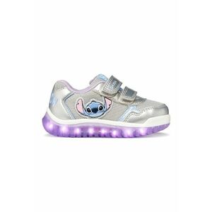 Pantofi sport Lightyloo de piele ecologica cu material textil - Lila/Argintiu imagine