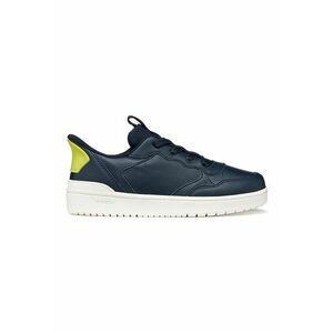 Pantofi sport slip-on din piele ecologica - Albastru ultramarin/Verde lime imagine