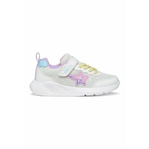 Pantofi sport wedge din material textil cu garnituri din material sintetic - Alb/Lila imagine