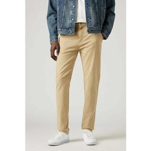 Pantaloni chino slim fit cu croiala conica - Bej imagine
