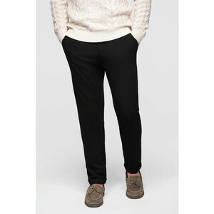 Pantaloni regular fit cu model uni - Negru imagine