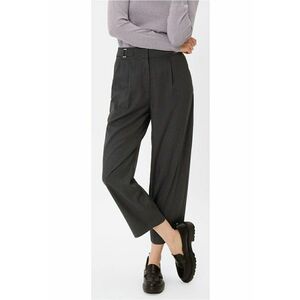 Pantaloni dama Comfort Fit - material flexibil - talie inalta - R-Isuma - grafit - Gri grafit imagine