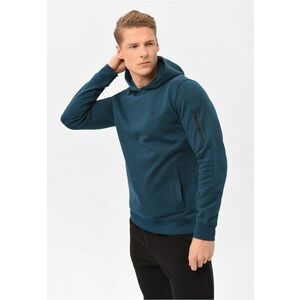 Hanorac kangaroo din bumbac B-Feel pentru barbati - Turcoaz inchis imagine