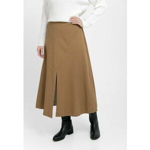 Fusta lunga evazata casual G-Alibi - camel - Maro camel imagine