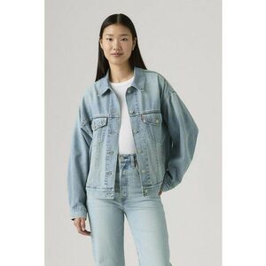 Jacheta relaxed fit din denim 90's Trucker - Albastru lavanda imagine